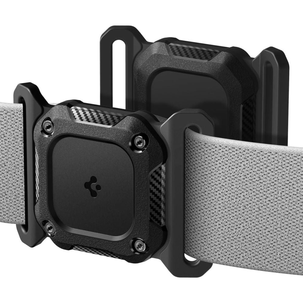 Spigen Tough Armor houder voor Apple AirTag aan huisdier halsband, Zwart