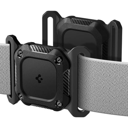Spigen Tough Armor houder voor Apple AirTag aan huisdier halsband, Zwart